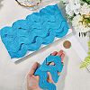 10 Yard Polyester Wavy Fringe Trim Ribbon SRIB-GF0001-38C-3