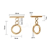 20Sets 2 Colors Ion Plating(IP) 304 Stainless Steel Ring Toggle Clasps STAS-CJ0001-204-2