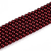 Baking Paint Pearlized Glass Pearl Bead Strands HY-N002-3mm-A13-2