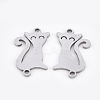 Tarnish Resistant 201 Stainless Steel Kitten Links connectors X-STAS-T044-58P-2