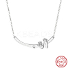 Jewelry 925 Sterling Silver Baby Feet Hand Pendant Necklaces NJEW-K272-01P-1