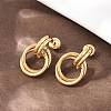 304 Stainless Steel Twist Ring Stud Earrings X-EJEW-P324-05G-2