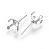Tarnish Resistant 304 Stainless Steel Stud Earring Findings X-STAS-L219-03D-P-2