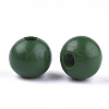 Painted Natural Wood Beads WOOD-S049-05D-2