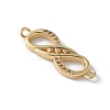 Brass Micro Pave Clear Cubic Zirconia Connector Charms LS-KK-Q044-01F-G-2