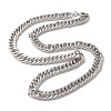 Iron Cuban Link Chain Necklaces for Women Men NJEW-A028-01J-P-1