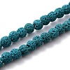 Natural Lava Rock Round Bead Strands G-I124-6mm-09-1