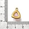 Natural Rose Quartz Triangle Charms STAS-D310-02G-02-3