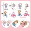 8Pcs 4 Styles Ocean Theme Transparent Resin Pendants CRES-FS0001-17-4