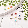 Faceted Glass Beads Pendants PALLOY-JF00546-3