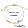 Natural Gemstone & Imitation Pearl Beaded Bracelet UH6167-3