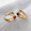 304 Stainless Steel Open Cuff Rings RJEW-A071-07G-3
