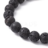 Dyed Natural Lava Rock Beaded Stretch Bracelets for Women BJEW-JB09670-3