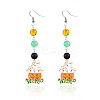 Alloy Enamel Dangle Earrings FS-WGFB6AD-04-3