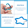 18Pcs 18 Styles Aluminum Alloy Rock Climbing Carabiners AJEW-AN0007-15-3