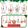 AHADERMAKER 28Pcs 7 Style Christmas Theme Alloy Enamel Pendants HJEW-GA0001-15-2
