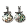 Natural Paua Shell Pendants FIND-Z032-04A-1