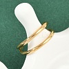 304 Stainless Steel Adjustable Open Cuff Rings for Women RJEW-K301-05G-2