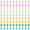 45Pcs 9 Colors Luminous Translucent Resin Pendants RESI-CJ0003-23-8