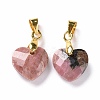 Natural Rhodonite Pendants G-C023-07D-2