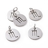 Non-Tarnish 304 Stainless Steel Charms STAS-Q201-T445-8S-1