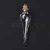 Teardrop Glass Cork Bottle Big Pendants LS-AJEW-A041-01B-1