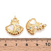 304 Stainless Steel Pave Crystal Rhinestone and ABS Imitation Pearl Resin Pendants STAS-T069-87A-3