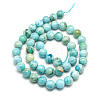 Natural Gemstone Hemimorphite Round Beads Strands G-L145-8mm-01-4
