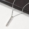304 Stainless Steel Cubic Zirconia Pendant Necklaces NJEW-P167-24P-4