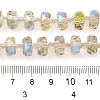 Transparent Electroplate Glass Beads Strands EGLA-P062-01A-HR05-4