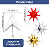 6Pcs 3 Colors Paper Star Pendant Decorations HJEW-GF0001-66A-2