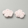 Peach Blossom Handmade Crochet Cotton Ornament Accessories AJEW-WH0326-53F-2