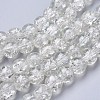 Spray Painted Crackle Glass Beads Strands CCG-Q001-8mm-01-1