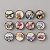 Platinum Plated Brass Jewelry Snap Buttons BUTT-WH0050-B01-1