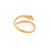Ion Plating(IP) 304 Stainless Steel Snake Open Cuff Ring for Women LS-RJEW-S405-179G-2