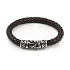 Braided Microfiber Leather Bracelets for Men Women BJEW-H631-01AS-02-4