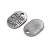 Tibetan Style Alloy Oval Charms TIBEP-Q035-08B-NR-1