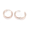 Ion Plating(IP) 304 Stainless Steel Huggie Hoop Earrings EJEW-F111-16mm-RG-3