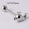 304 Stainless Steel Tongue Rings WG96350-07-1