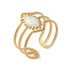 304 Stainless Steel Enamel Cuff Rings RJEW-M171-32G-5