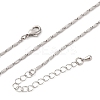 Brass Column Link Chain Necklaces MAK-L045-03P-4