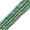 Faceted Rondelle Full Rainbow Plated Electroplate Glass Beads Strands EGLA-M004-2mm-A15-2
