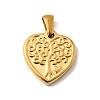304 Stainless Steel Pendants STAS-B094-28G-1