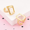 Brass Cuff Rings for Men Women KK-T074-27G-1