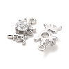 Brass Glass Charms KK-C054-20P-2