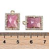 Natural Rhodonite Faceted Rectangle Pendants G-I375-05G-03-3