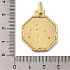 Rack Plating Brass Micro Pave Cubic Zirconia Pendants ZIRC-F142-20G-02-3