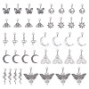 40Pcs 10 Styles Alloy Pendant Decoration HJEW-HY00058-1