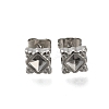 304 Stainless Steel Rhombus Stud Earrings for Women EJEW-M028-06S-1