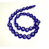 Handmade Evil Eye Lampwork Flat Round Bead Strands LAMP-L058-12mm-04-2